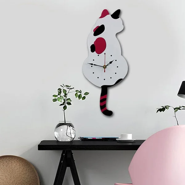 (❤️2023 Early Christmas Sale-49% OFF❤️)Nordic Cat Wagging Tail Wall Clock-Festivesl