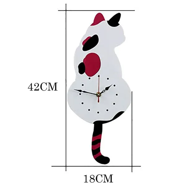 (❤️2023 Early Christmas Sale-49% OFF❤️)Nordic Cat Wagging Tail Wall Clock-Festivesl