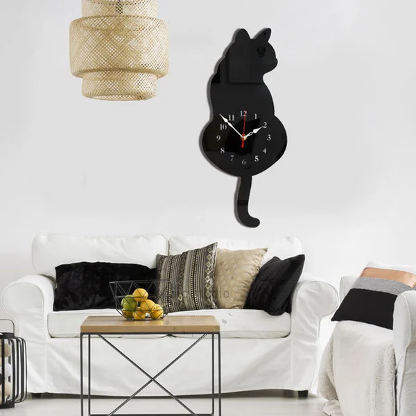 (❤️2023 Early Christmas Sale-49% OFF❤️)Nordic Cat Wagging Tail Wall Clock-Festivesl