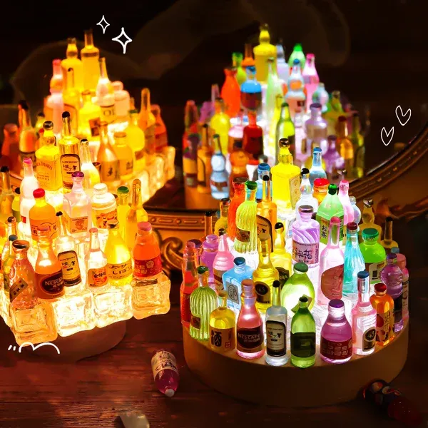 ✨Creative glowing decoration✨-Resin wine bottle bar🍻-Festivesl