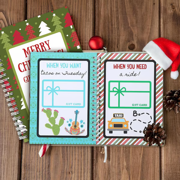  🎁🎅🏼MERRY CHRISTMAS! GIFT CARD BOOK📚Hardcover & Durability Line (♻️Free PDF Included!)