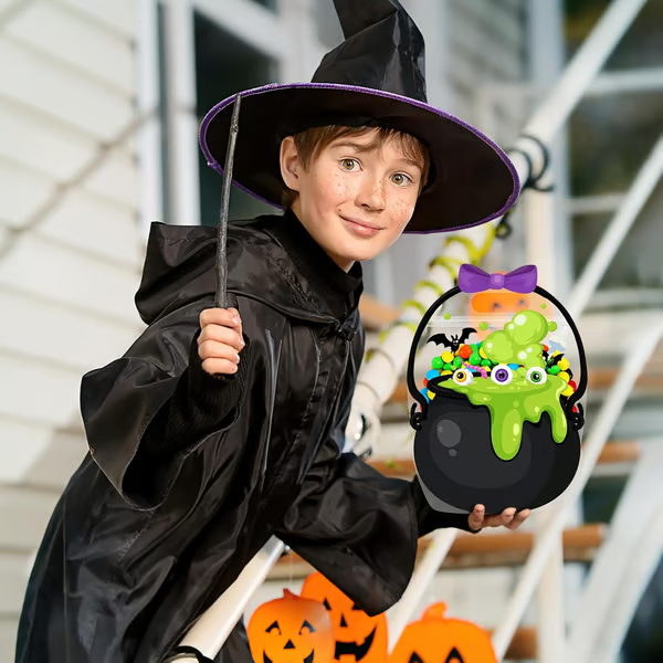 🏆Flash Sale⚡ 50K+ SOLD! 👻50 Pcs Halloween Favor Bags Transparent Sealed Pouches