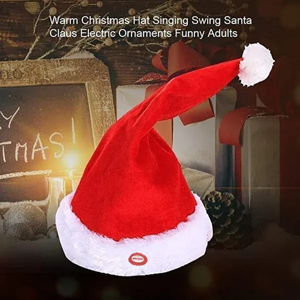 🎅Electric Christmas Hat 🔔 This Santa hat can sing and dance!🎵-Festivesl