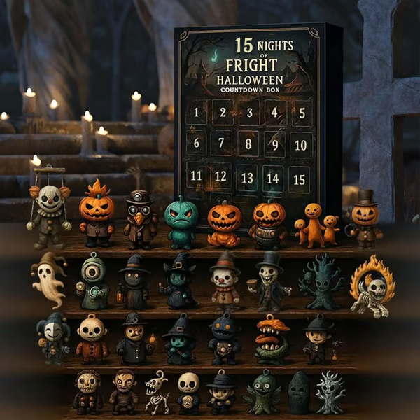 👻31 Nights of Fright Halloween Countdown Box – Spooky Figurines & Surprises Every Night! 🕷️🕸️