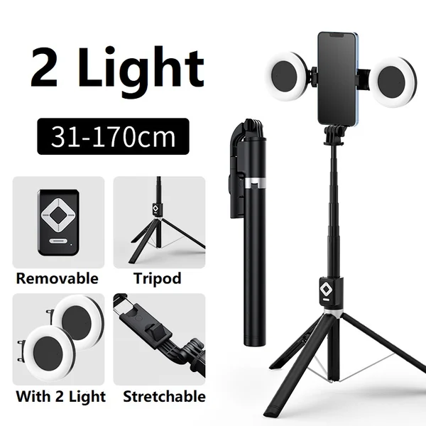 🔥Hot Sale 40% OFF🔥New 6 in 1 Bluetooth Selfie Stick-Festivesl