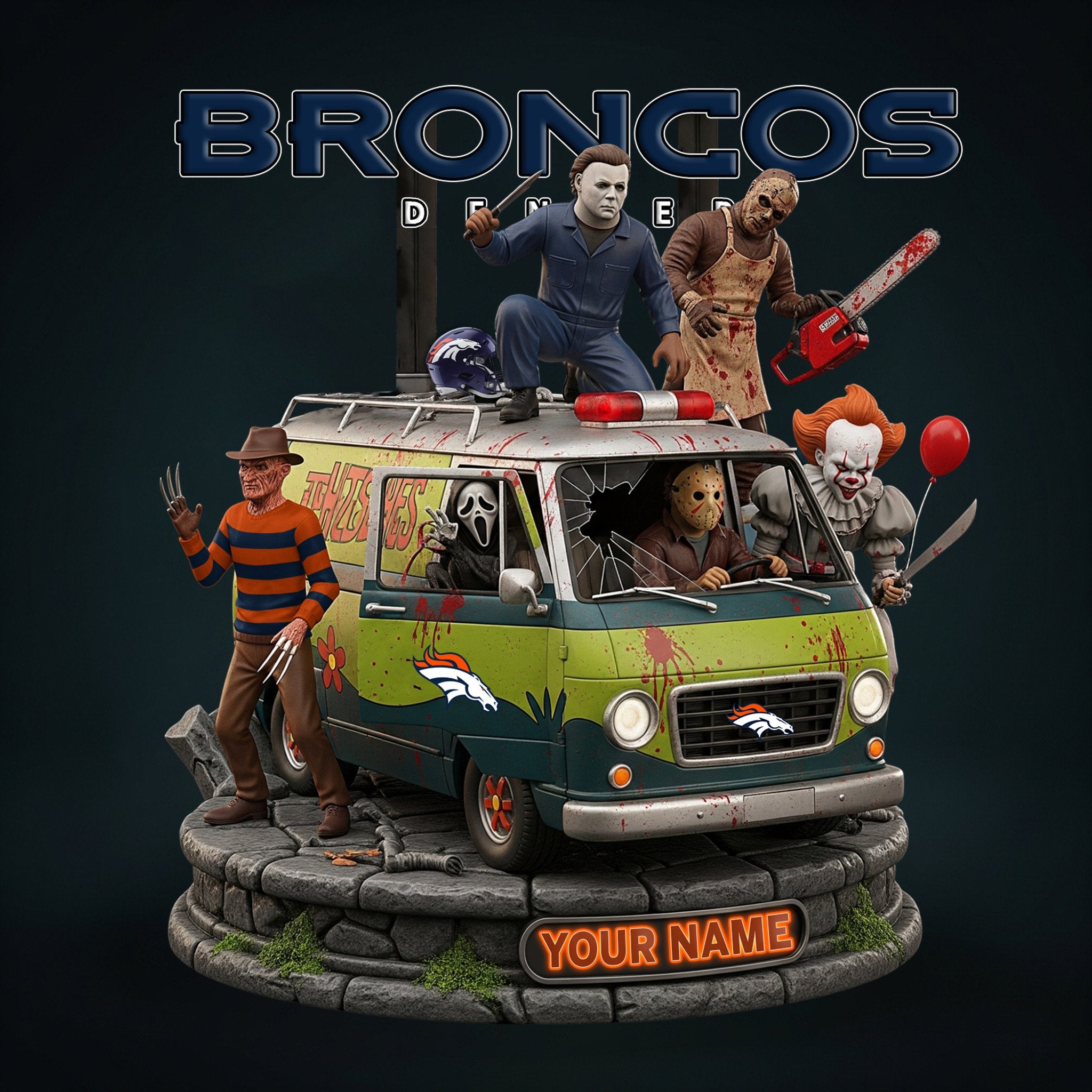 NFL Horror Personalized Acrylic Block Plaque Halloween Gift For Fan - Limited Edition-Festivesl