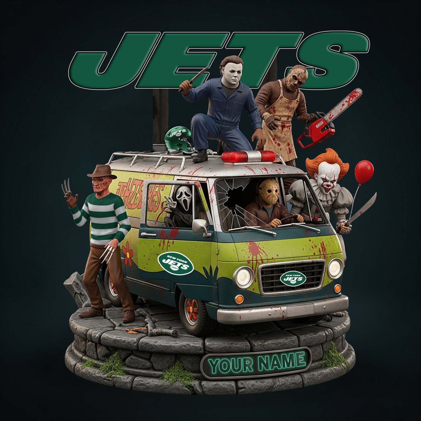 NFL Horror Personalized Acrylic Block Plaque Halloween Gift For Fan - Limited Edition-Festivesl