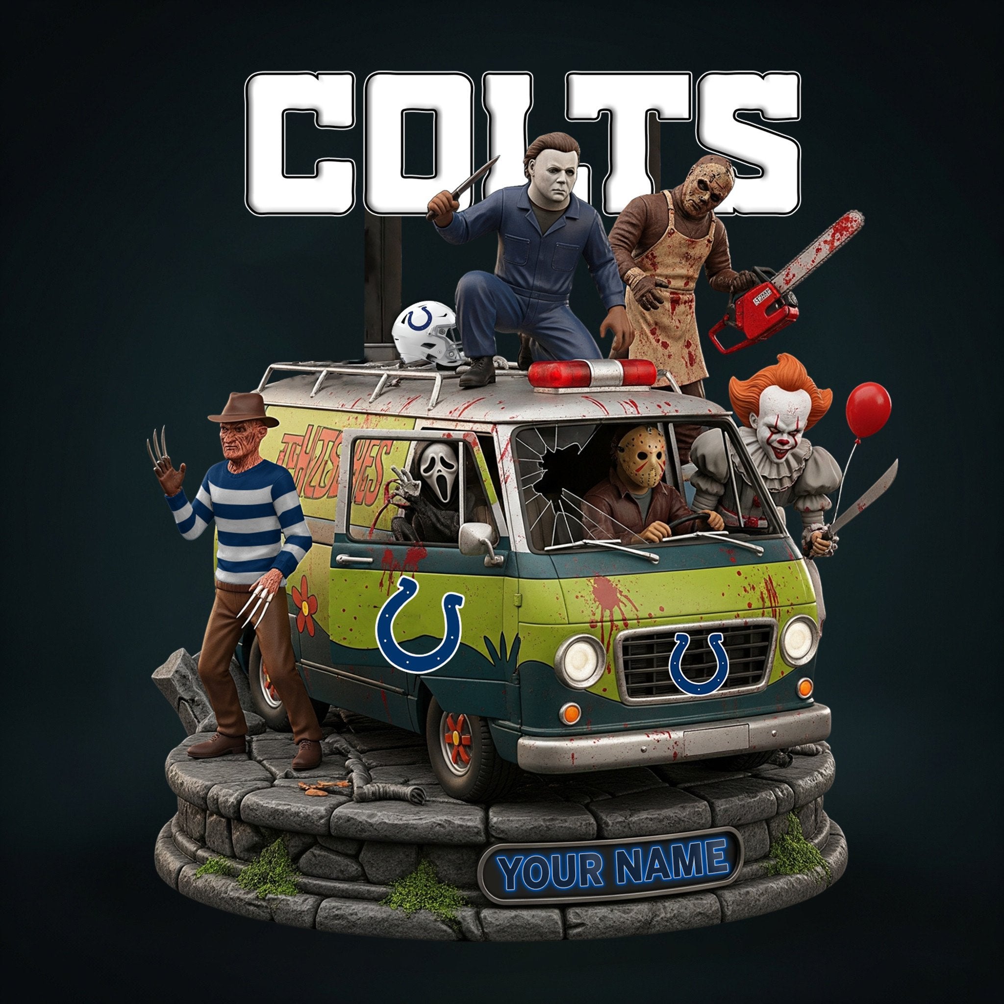 NFL Horror Personalized Acrylic Block Plaque Halloween Gift For Fan - Limited Edition-Festivesl
