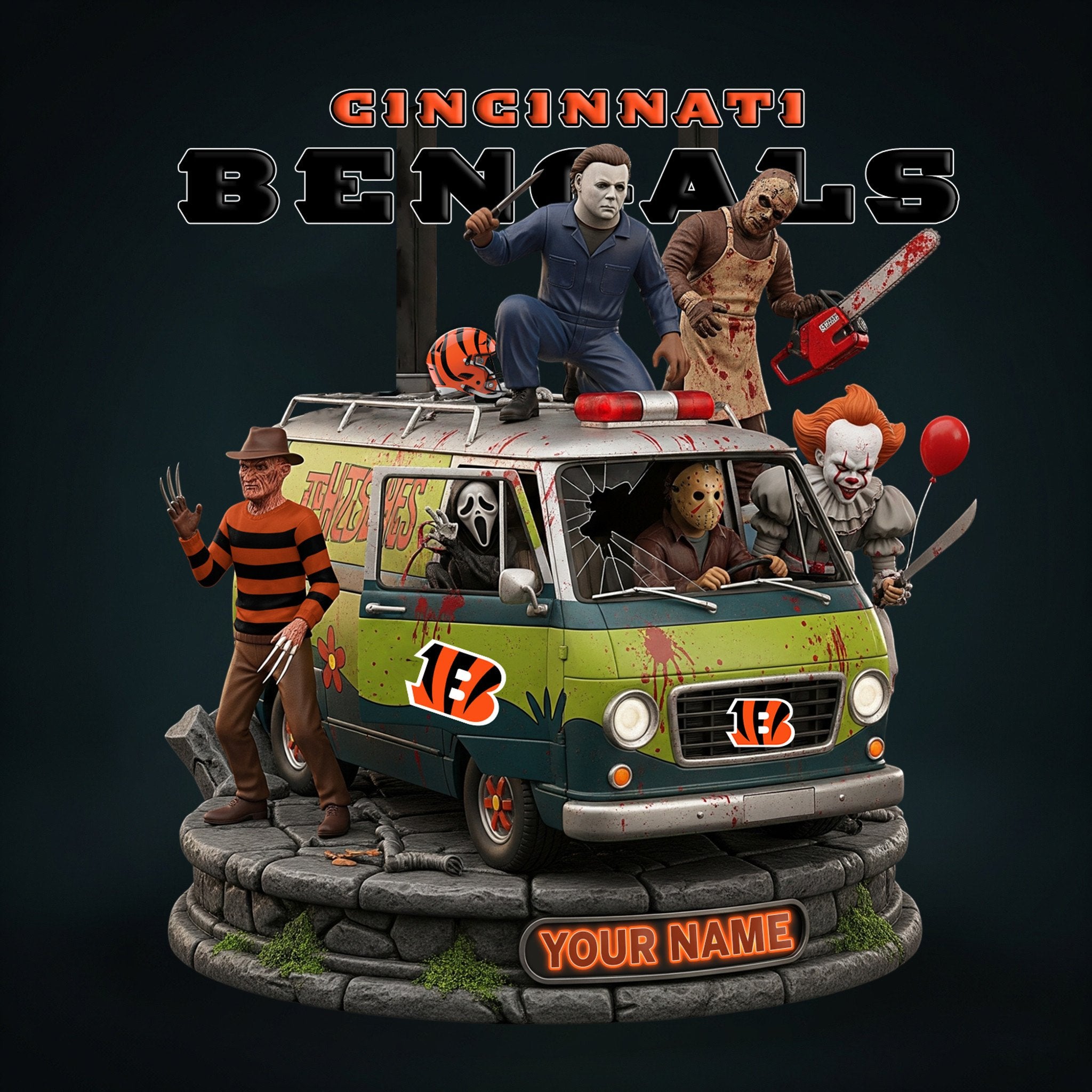 NFL Horror Personalized Acrylic Block Plaque Halloween Gift For Fan - Limited Edition-Festivesl