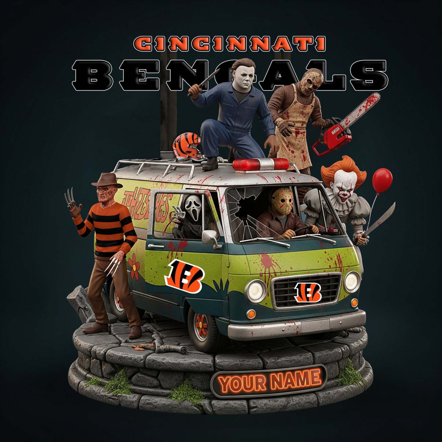 NFL Horror Personalized Acrylic Block Plaque Halloween Gift For Fan - Limited Edition-Festivesl