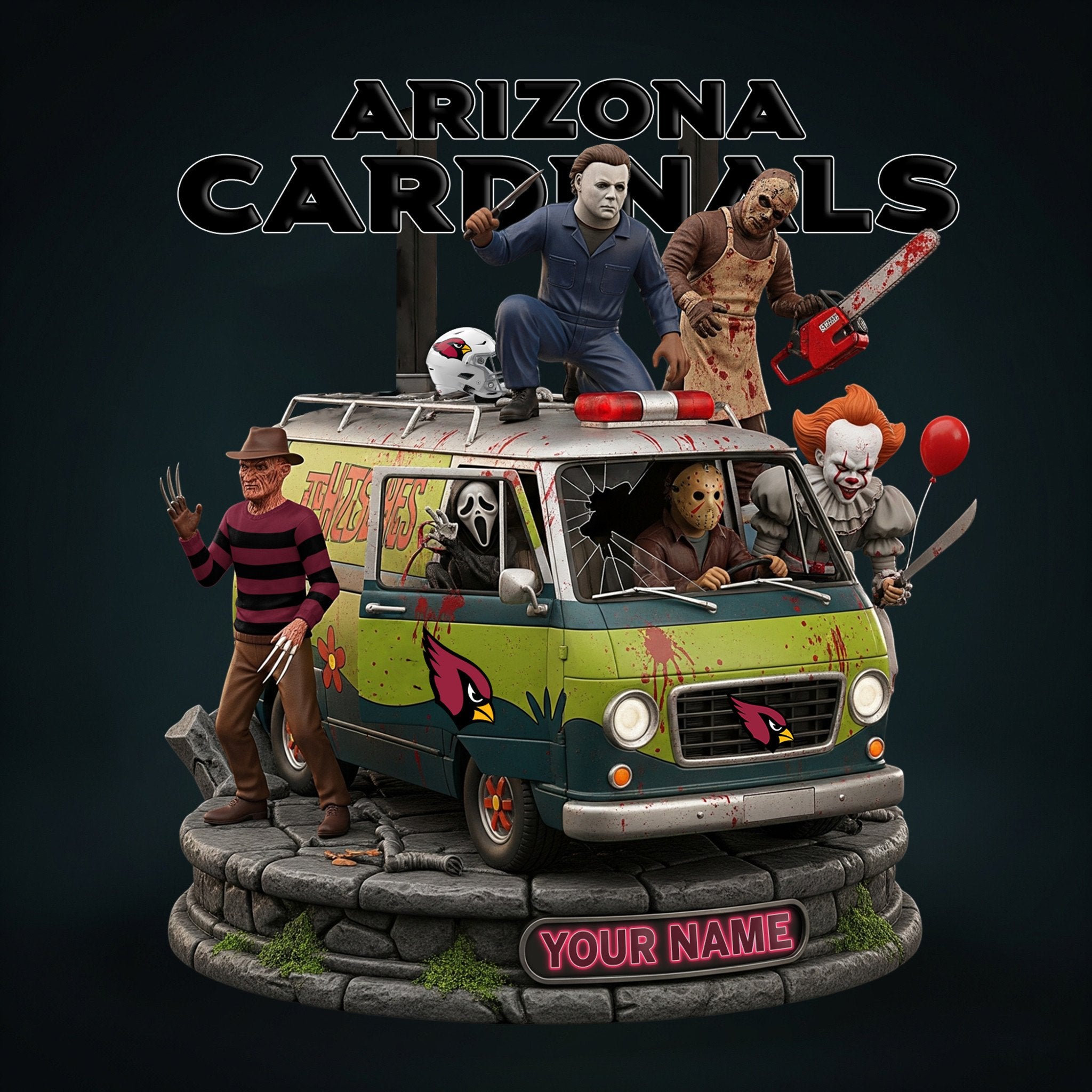NFL Horror Personalized Acrylic Block Plaque Halloween Gift For Fan - Limited Edition-Festivesl