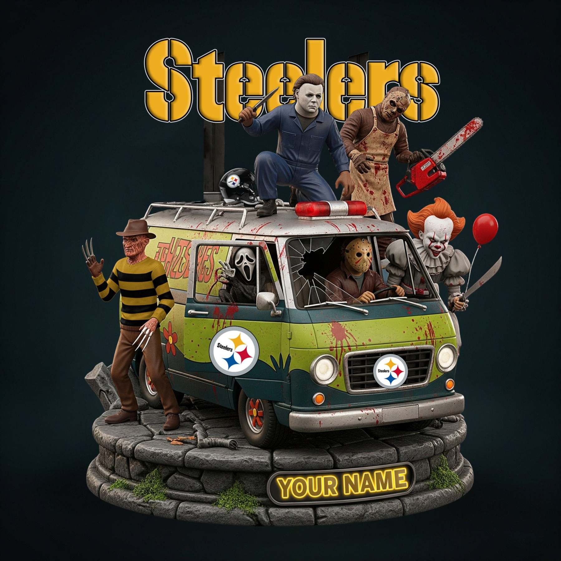 NFL Horror Personalized Acrylic Block Plaque Halloween Gift For Fan - Limited Edition-Festivesl