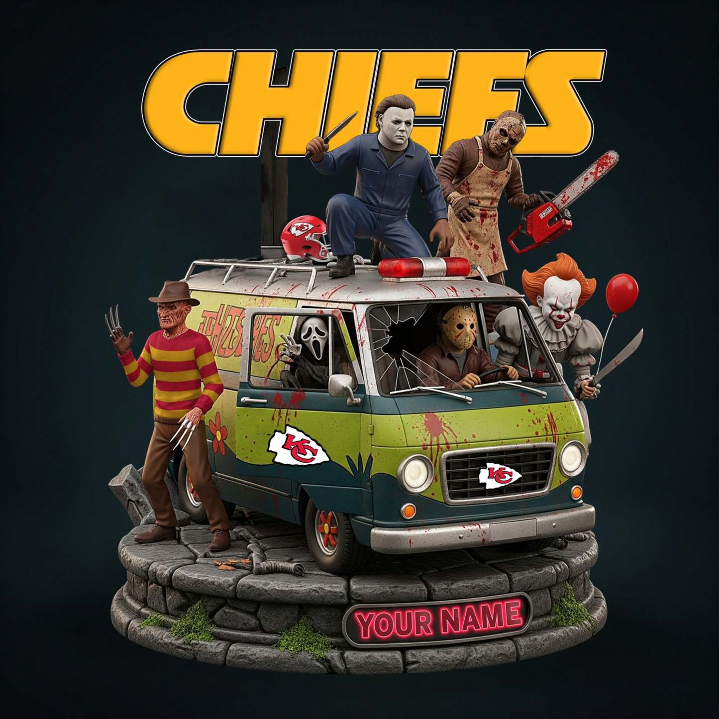 NFL Horror Personalized Acrylic Block Plaque Halloween Gift For Fan - Limited Edition-Festivesl