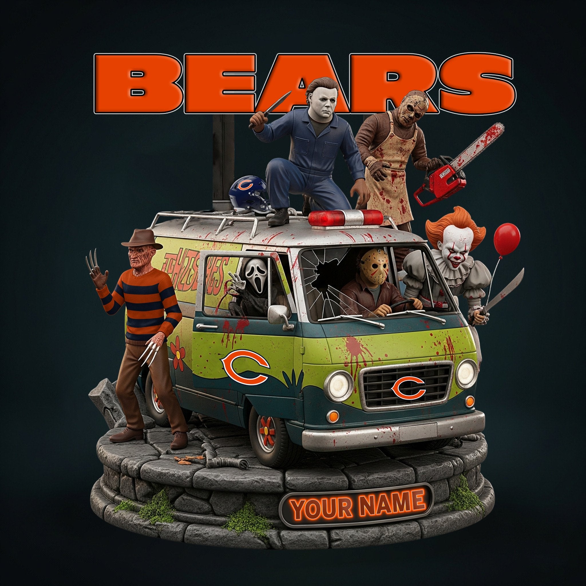 NFL Horror Personalized Acrylic Block Plaque Halloween Gift For Fan - Limited Edition-Festivesl