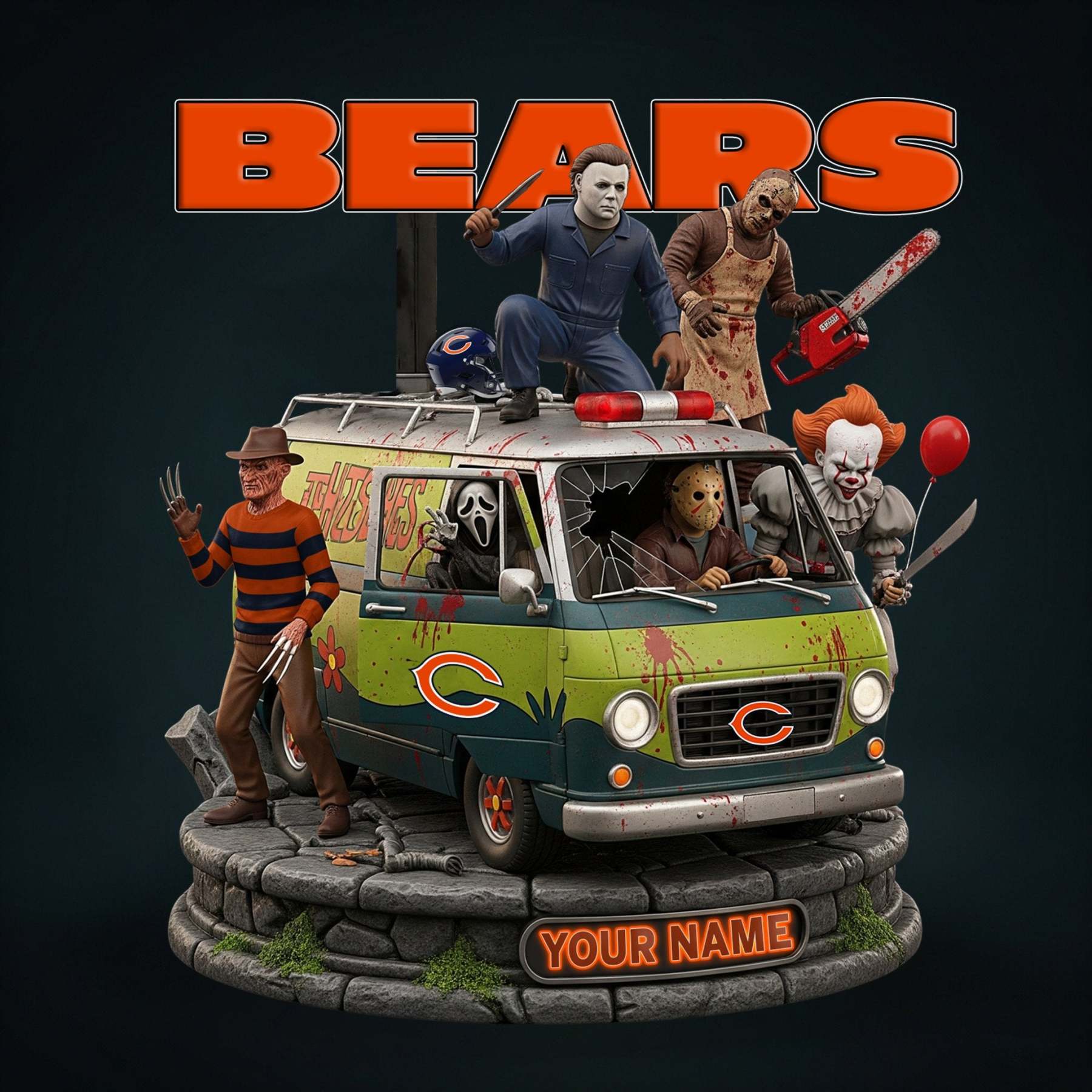 NFL Horror Personalized Acrylic Block Plaque Halloween Gift For Fan - Limited Edition-Festivesl