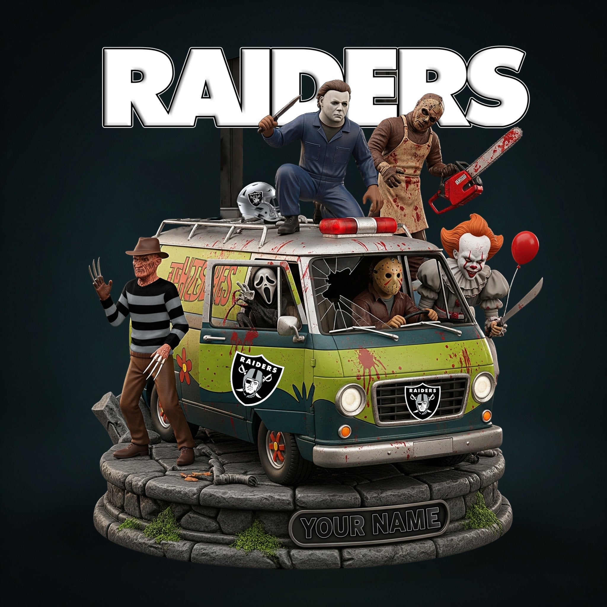NFL Horror Personalized Acrylic Block Plaque Halloween Gift For Fan - Limited Edition-Festivesl