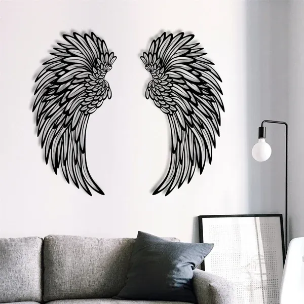 🔥 49% OFF🔥 - 1 PAIR ANGEL WINGS METAL WALL ART WITH LED LIGHTS-🎁GIFT TO HER【BUY 2 FREE SHIPPING】-Festivesl