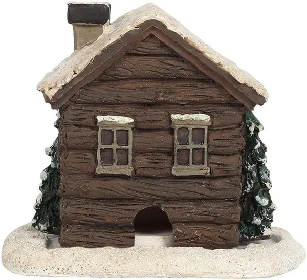 🏠🎄Log Cabin Snowy Winter Incense Cone Burner-Festivesl