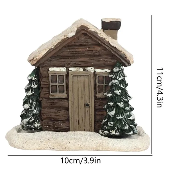 🏠🎄Log Cabin Snowy Winter Incense Cone Burner-Festivesl