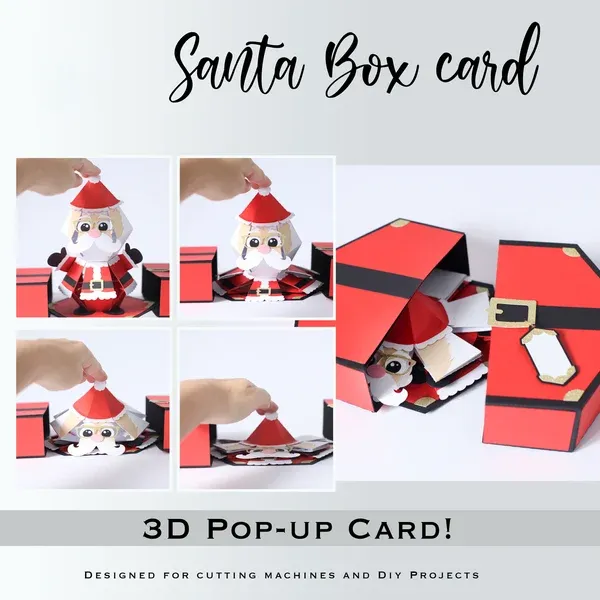 🎅Hot Sale--🥳3D Santa Claus Prank Pop-up Box card🎁-Festivesl