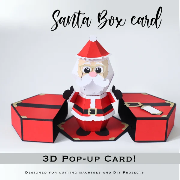 🎅Hot Sale--🥳3D Santa Claus Prank Pop-up Box card🎁-Festivesl