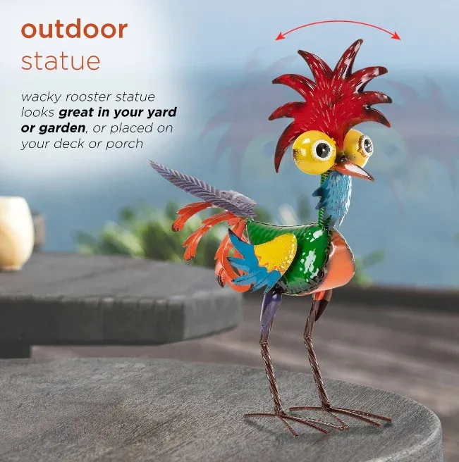 Funny garden rooster statue🐓-Festivesl