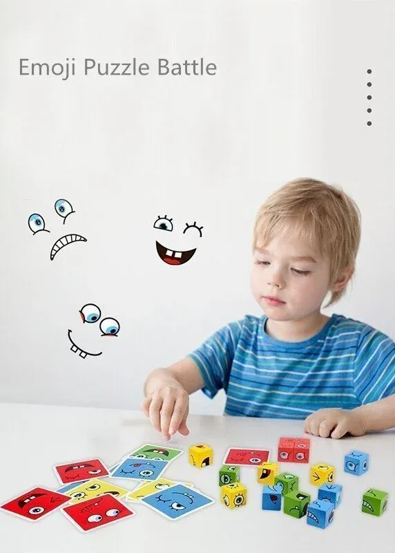 Face-Changing Magic Cube Building Blocks-Festivesl