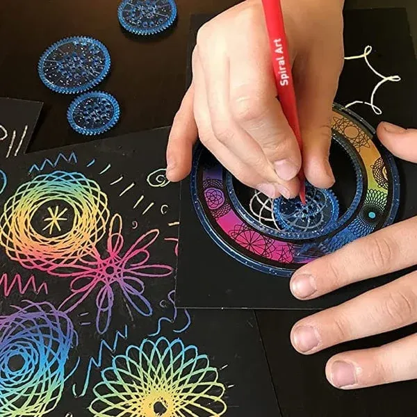 🎅Christmas Hot Sale 49% OFF - Spiral Art Clear Gear Geometric Ruler(22PCS) - Buy 2 Get 1 Free NOW-Festivesl