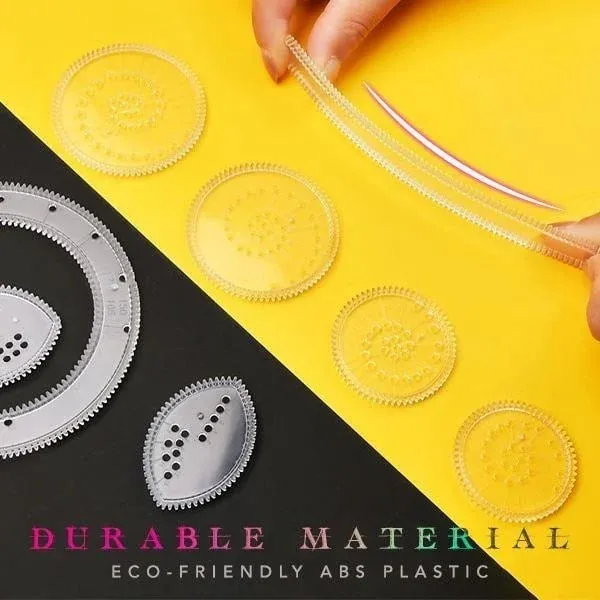 🎅Christmas Hot Sale 49% OFF - Spiral Art Clear Gear Geometric Ruler(22PCS) - Buy 2 Get 1 Free NOW-Festivesl