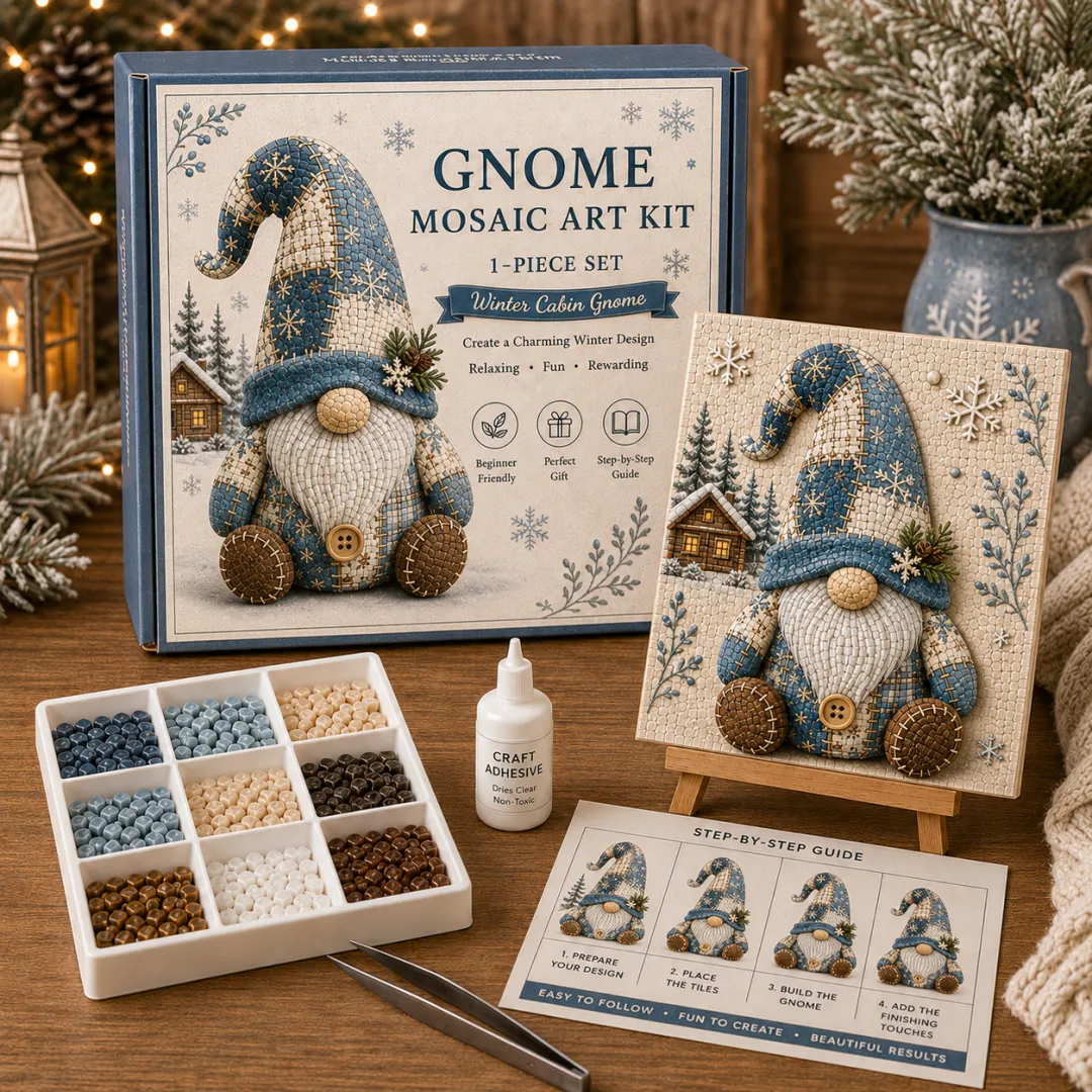 🔥Last Day BUY 3 GET 1 FREE🧩 Gnome Mosaic Art Kit – Create Your Own Charming Handmade Masterpiece