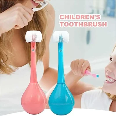 👍 Novelty Cute Tumbler Three-sided Children's Toothbrush-Festivesl