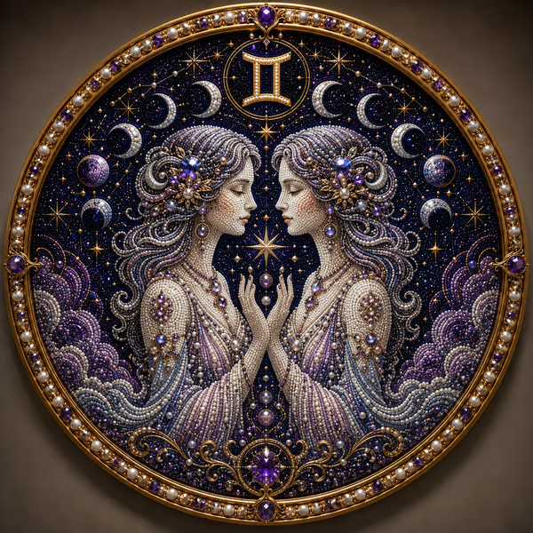 🔥 LAST DAY 49% OFF – ✨ Premium 3D Pearl 12 Zodiac Signs Art Kit | Luxury Flocked Canvas with Scratch-Resistant Non-Fading Pearl Beads DIY Handmade Astrology Decor ♈🌙💎