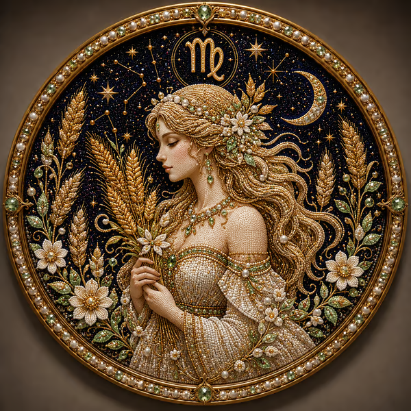 🔥 LAST DAY 49% OFF – ✨ Premium 3D Pearl 12 Zodiac Signs Art Kit | Luxury Flocked Canvas with Scratch-Resistant Non-Fading Pearl Beads DIY Handmade Astrology Decor ♈🌙💎