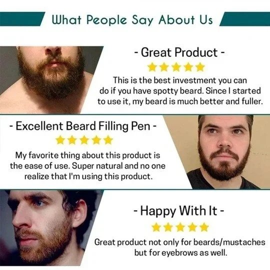 Last Day 49% OFF--Waterproof Beard Filling Pen Kit-Festivesl