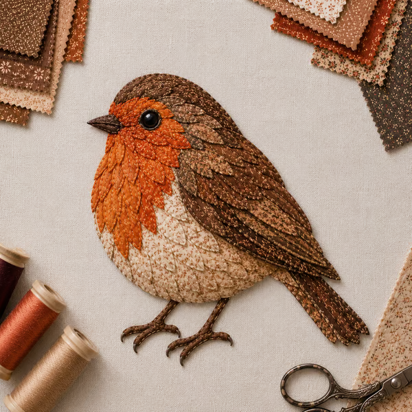 🧵 Beginner Friendly ✨ 3D Patchwork Bird DIY Craft Kit – Create a Layered Fabric Bird Worth Displaying