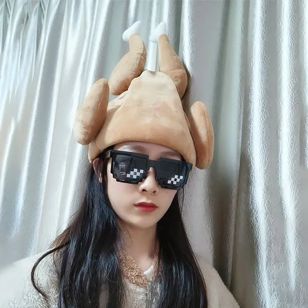 🍗Roast Chicken Hat - Quirky Gift - Moveable Leg-Festivesl