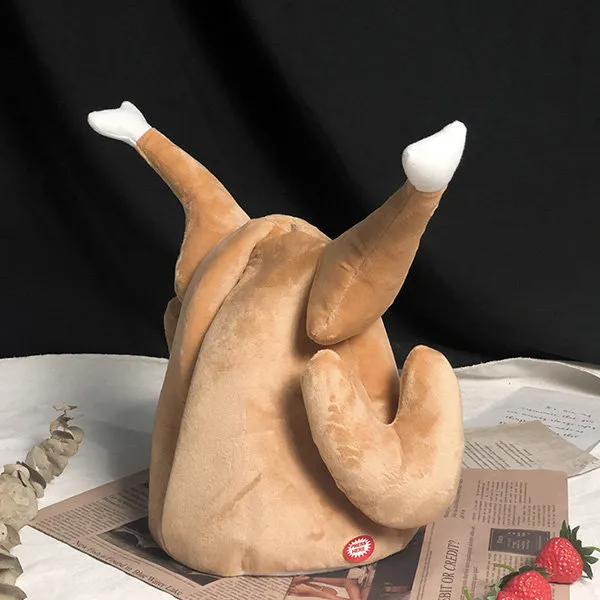 🍗Roast Chicken Hat - Quirky Gift - Moveable Leg-Festivesl