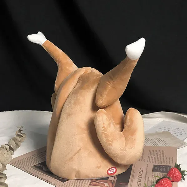 🍗Roast Chicken Hat - Quirky Gift - Moveable Leg-Festivesl