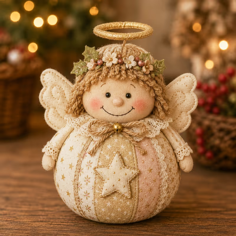🔥Last Day 49% OFF - 🎄🎅Patchwork Fabric Doll DIY Kit | ✨Create a Cozy Handmade Character for Every Season!