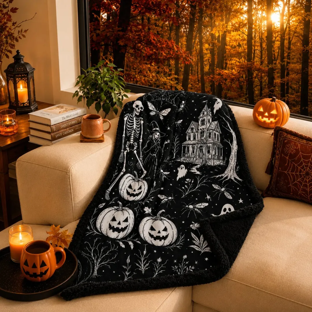🔥Last Day 49% OFF - 🎃👻Trick Or Trace Halloween Coloring Blanket🎨(📦Buy 2 Free Shipping)