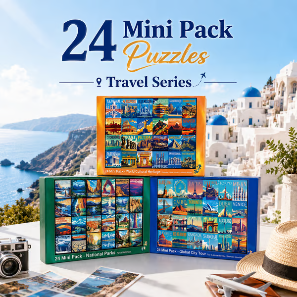 🧩 24-Day Jigsaw Puzzle Advent Calendar – 1000 Pieces, 24 Mini Packs