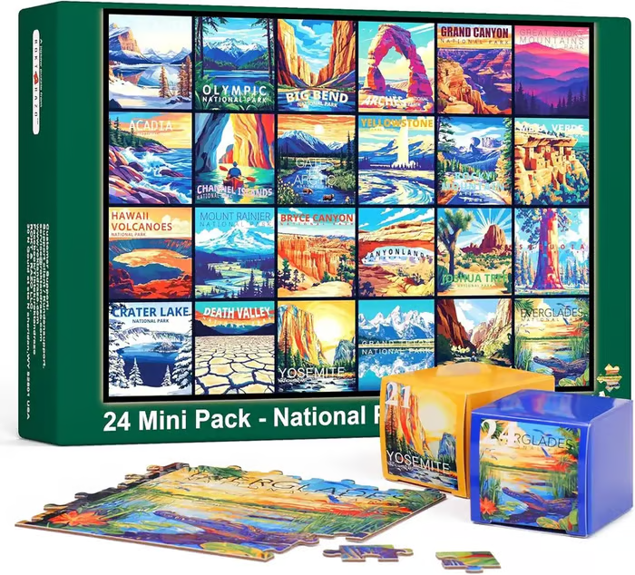 🧩 24-Day Jigsaw Puzzle Advent Calendar – 1000 Pieces, 24 Mini Packs