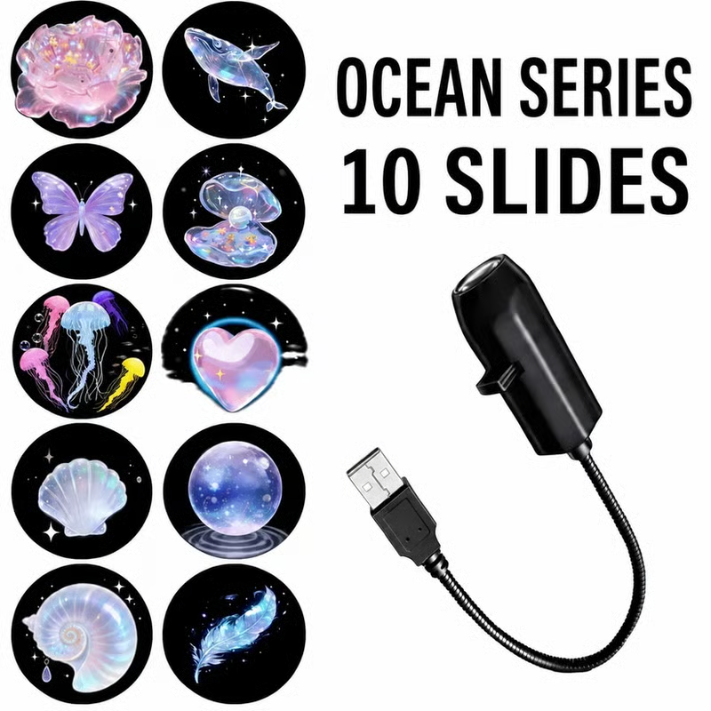 Plug-&-Play HD Christmas Projector – 6 or 10 Festive Scenes