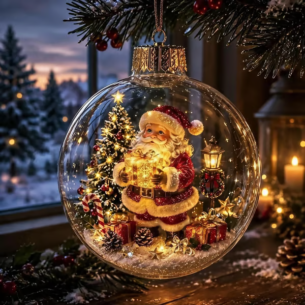 🔥LAST DAY 50% OFF - 🎄Glowing Christmas Diorama Ornament – A Tiny Winter World in Your Hands