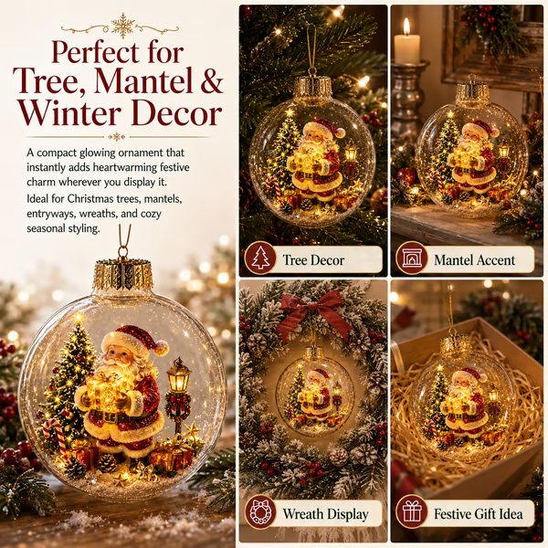 🔥LAST DAY 50% OFF - 🎄Glowing Christmas Diorama Ornament – A Tiny Winter World in Your Hands