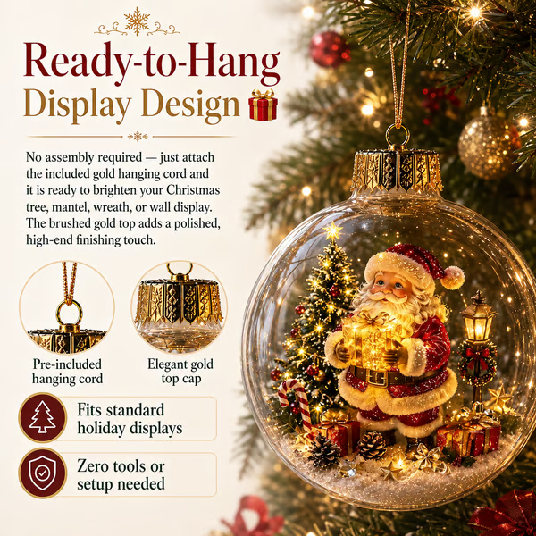 🔥LAST DAY 50% OFF - 🎄Glowing Christmas Diorama Ornament – A Tiny Winter World in Your Hands
