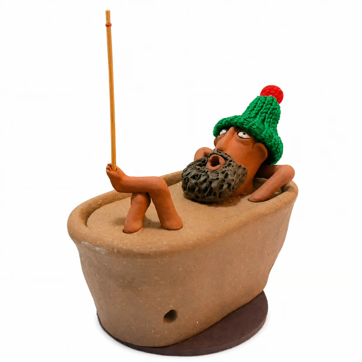 🎉 Lazy Bath Man Incense Burner 🛁🧘