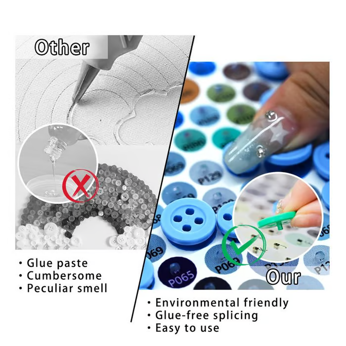 🔥LAST DAY 50% OFF✨Crafted by Hand-🎨DIY Button Art Painting Kit