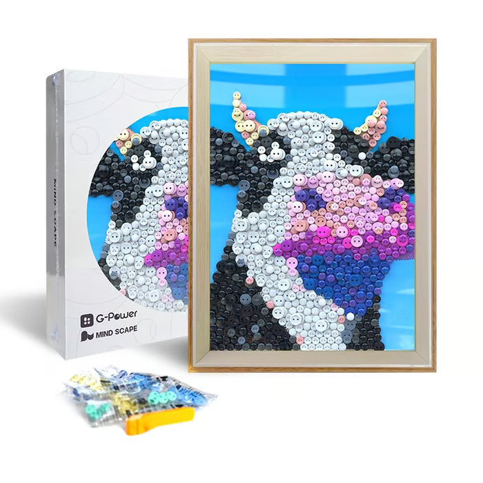 🔥LAST DAY 50% OFF✨Crafted by Hand-🎨DIY Button Art Painting Kit