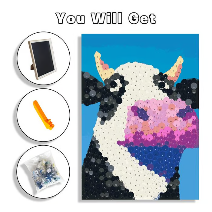 🔥LAST DAY 50% OFF✨Crafted by Hand-🎨DIY Button Art Painting Kit